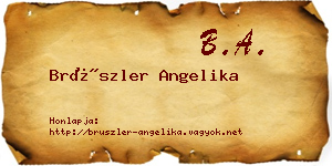 Brüszler Angelika névjegykártya